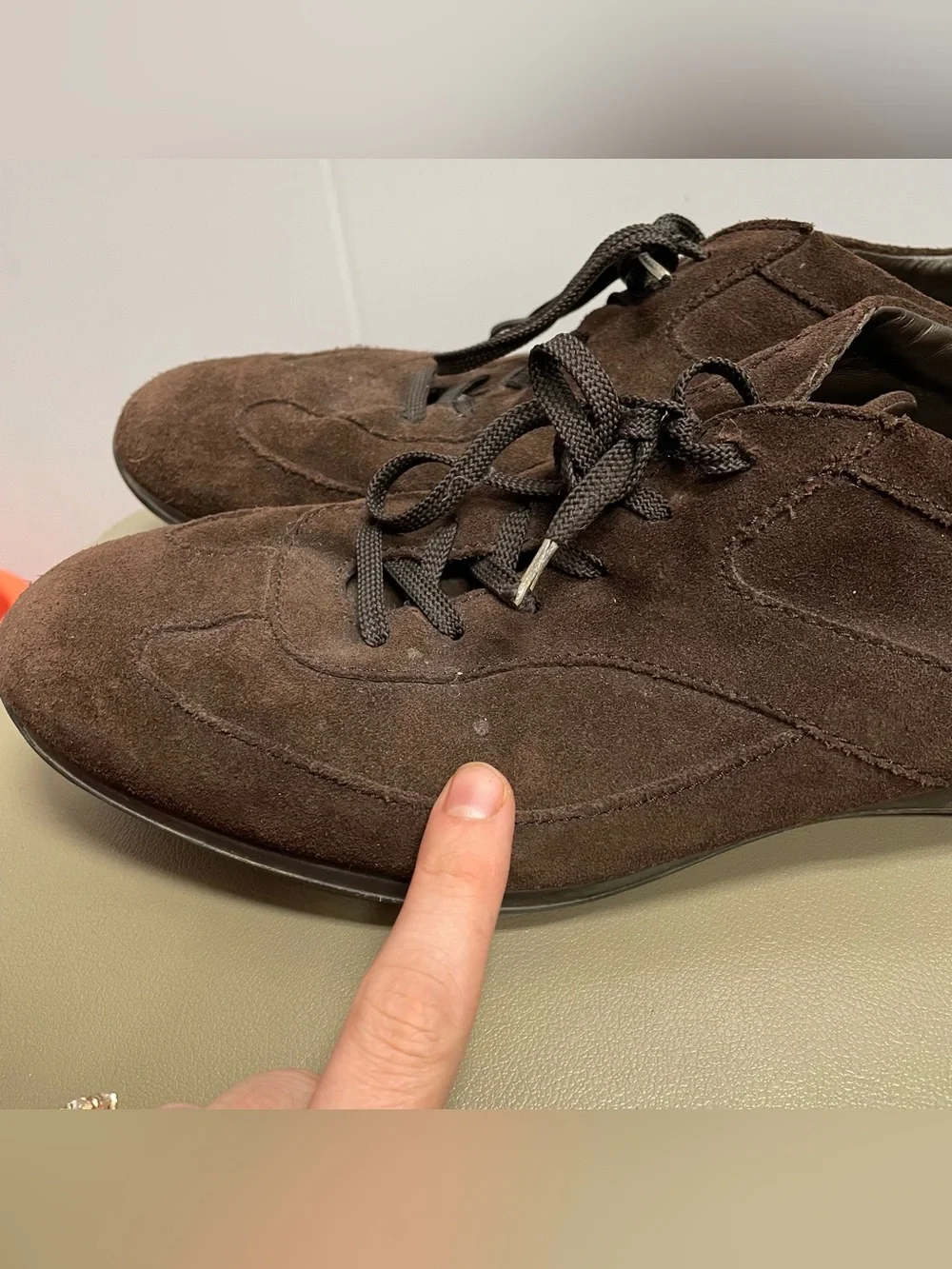 TODS MENS BROWN SUEDE SNEAKERS SZ 10